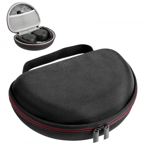 Custodia per cuffie senza fili, custodia portatile per cuffie e accessori, colore: nero