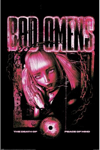 Bad Omens Industrielles Maxi-Poster, moderne Band-Wandkunst, alternatives Musikposter für Fans