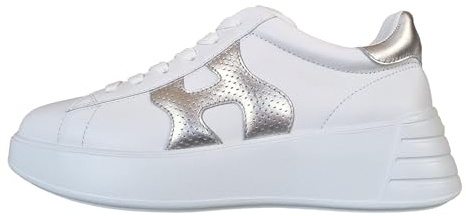 Hogan Scarpe Sneaker Donna Rebel H562 HXW5620DN6PNCS0351 Bianco e Argento