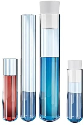 Reagenzgläser aus Borosilikatglas – Röhrchen in Laborqualität mit flacher Öffnung und rundem Boden, 10 Stück/Pkg, verschiedene Größen for den Laborgebrauch(20mm180mm)