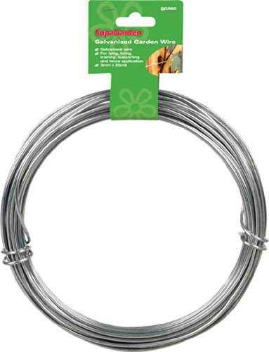 Alambre de jardín galvanizado de 3 mm x 20 m