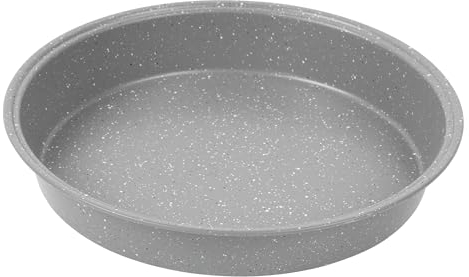 Salter BW02777G Molde redondo para horno de 24 cm, antiadherente, fácil de limpiar, de la colección Marblestone, en acero al carbono, para hornear bizcocho, pasteles, tartas dulces o saladas y quiche