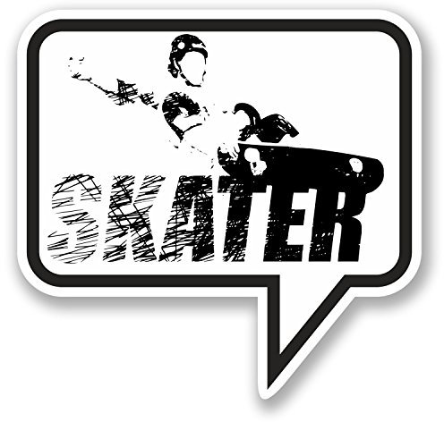 2 adesivi skater in vinile per iPad, computer portatile, per bambini, skateboard, regalo # 4377