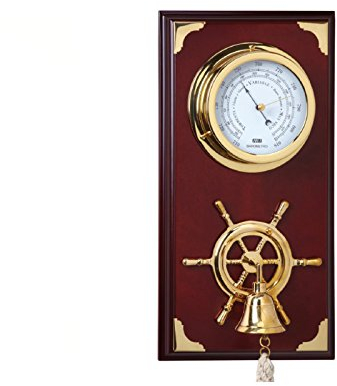 Nautical Weather Station Barometer Weather Station with Barometer Nautical Decoration Size 39 cm