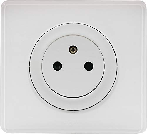 LEGRAND - Prise Electrique Quadruple avec Plaque + Boîte à Encastrer Céliane Surface - Bloc 4 Prises avec Socles Rétractables - Fabriqué En France - Blanc