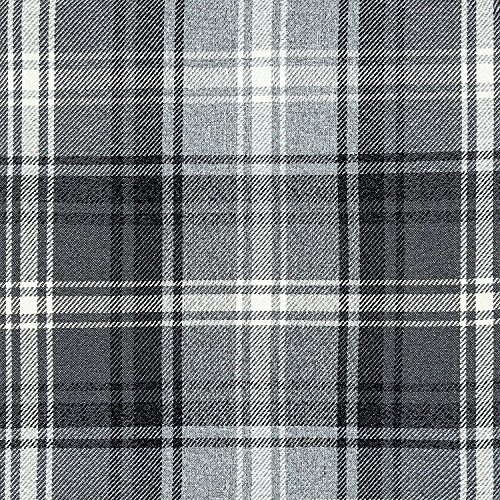 McAlister Textiles Angus | Stoff im Tartan-Muster kariert in Anthrazit Grau 140cm Breite | per Meter | für Vorhänge, Polster, Heimtextilien