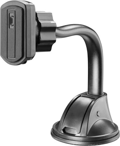 cellularline | Touch Flexi - Universal | Supporto Porta Smartphone da Auto Magnetico con Fissaggio a Ventosa - Braccio Mobile - Universale per tutti i Cellulari - Rotazione a 360 - Stabile e Solido