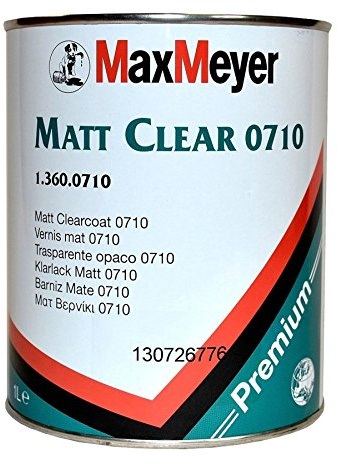 Max Meyer 1.360.0710/E1 Matt Clearcoat 1 Litre Adaptable & Easy To Use - To Achieve Low Gloss Finish