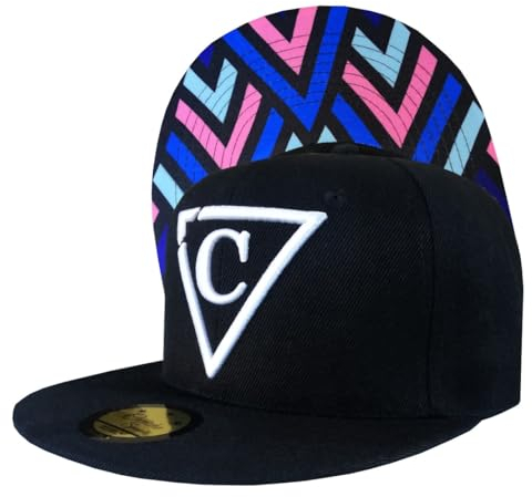 Capiche [99+ VARIATIONEN] Snapback Cap - Kappe - Baseball - Mütze - Herren - Black - Linien - abstrakte Kunst - Geometrisch - [Regular] Zig-Zig
