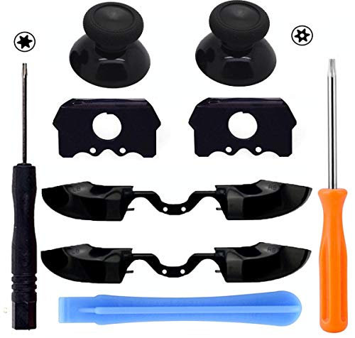 Yoogeer 2Pack Upgraded Bumpers Replacement LB RB Triggers Repair Buttons Parts +Front Damper for Xbox One Elite Controller & Xbox One Controller with 3.5mm Jack, with T6 T8H Screwdriver Kit