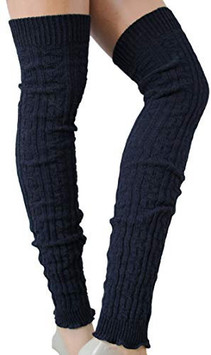 SC-Strümpfe Damen Wollstulpen extra lang Marine one Size