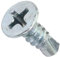 AERZETIX - C44693 - Lot de 100 - Vis à tôle autoperceuses Ø4.2x13mm à tête fraisée - DIN 7504 P - à empreinte PH/cruciforme - en acier zingué - bardage tôle ossature métallique - couleur argent