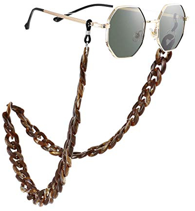 Bohend Mode Sonnenbrillen Kette Brillenkette Frauen Acryl Brillenzubehör Zum Brillen und Sonnenbrillen(braun)