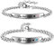Zysta Verstellbar Pärchen Armband mit Gravur Zirkonia Paar Armbänder aus Edelstahl Geschenk für Damen Herren (Du bist mein, Ich bin dein)