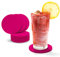 Tebewo 10er-Set Filz-Glas-Untersetzer - Premium-Untersetzer für Gläser, Tassen, Becher, Tisch und Bar, rund (10cm, Magenta)