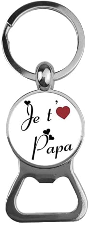 Porte-clés décapsuleur Je t'aime Papa, Porte-clef papa, Cadeau Papa, fête des pères