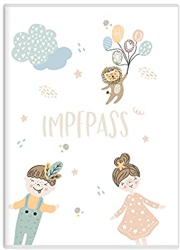 HIMMEL.HERZ.PAPIER® Impfpass Hülle 137 mm HÖHE (BITTE MESSE DEINEN IMPFPASS, Impfpässe sind nicht genormt!) Impfausweis Schutzhülle für Kinder und Erwachsene - Impfpasshülle - Regenbogen