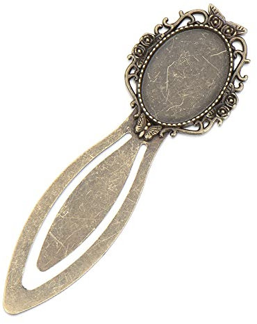 LZHLMCL Lesezeichen Seiten Antike Vintage Retro Handgemachte Lesezeichen Cabochon Basis Lesezeichen Einstellung Cabochon Cameo Diy Lesezeichen C