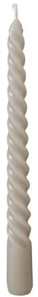 Spiralkerzen Taupe/Beige – 6er Set – Höhe 20 cm, Ø 2 cm – ca. 4 Std. Brenndauer – Gedrehte Stabkerzen – Neutrale Deko für Hochzeit, Dinner, Herbst & moderne Tischdeko