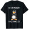 Guten Morgen? Ganz Dünnes Eis Morgenmuffel Lustiges Pinguin , Halbarm , T-Shirt , Schwarz