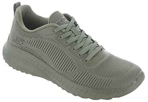 Skechers Bobs Squad Chaos Face Off Damen Sportschuhe, Olive Engineered Knit, 41 EU