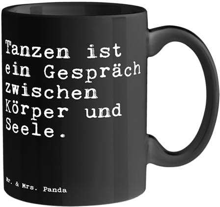 Mr. & Mrs. Panda Tasse Tanzen ist ein Gespräch... - Geschenk, Party Geschenk, Kaffeetassen, Porzellantasse, Tanz Spruch, Kaffeetasse, Tasse