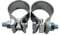 1 Pair 2pcs SHLPDFM 2 Stainless Steel T409 Narrow Band Exhaust Clamp Lap Joint Universal for The Catback Muffler Downpipe