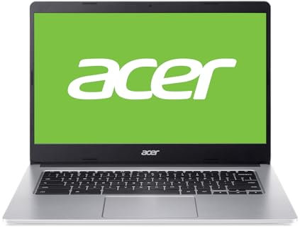 Acer Chromebook Ordenador Portátil 14 Pulgadas Full HD, Mediatek MT8183, 8 GB RAM, 128 eMMC, UMA, Chrome OS, Plata, Teclado QWERTY Español