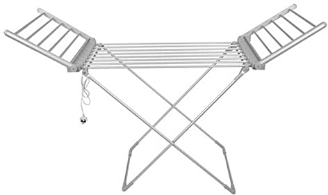 GOZYLA Sèche-linge chauffant électrique, séchoir à linge debout pliable intérieur, chauffage à température constante de 45 à 55 °C, étendoir à vêtements électrique for chaussures