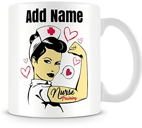 YINGD Taza de enfermera personalizada para regalo – enfermera en entrenamiento