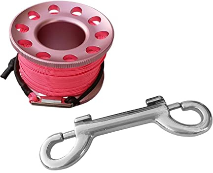 LOVIVER Scuba Diving Finger Reel Führungsspule 15m Schnur mit Zwei