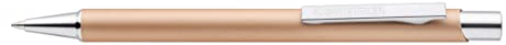 STAEDTLER Druckkugelschreiber elegance, Metallschaft, langlebig, auswechselbare M Mine, dokumentenecht, Schreibfarbe blau, 10 Kugelschreiber in beige gold im Kartonetui, 421 45-17
