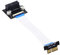 Cablecc PCI-E Express 1X Slot Riser Card Extender Extension Angled Ribbon Flex Relocation Cable 10cm Low Profile