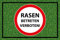 Holzschild 30x40cm Rasen Betreten Verboten Hinweis Achtung