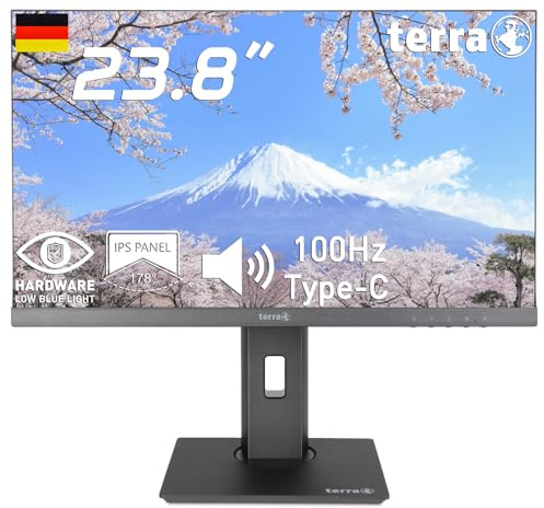 Terra 2448W PV V3: 24 Zoll Monitor mit USB-C, HDMI & Pivot-Funktion höhenverstellbar VESA