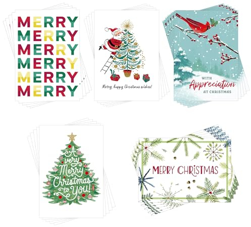 Hallmark Business Weihnachtskarten, 25 Stück, sortiert, klassischer Mix