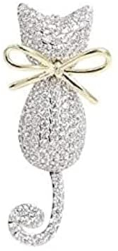 Broches et Pins Mignon Chat Broche Tendance Personnalité Animal Pin Bouton Chandail Manteau Western Accessoires Broche Vêtements & Accessoires (Color : Gold, Size : 4.3 * 2.0cm)