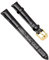 Chlikeyi Uhrenarmband Damen-Uhrenarmband aus Leder, Schwarzes Gold, 15 mm