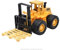 Mighty Wheels Carrello elevatore a forcella in acciaio da 17,8 cm, carrello elevatore a ruota libera con parti di azione, giocattoli da costruzione in acciaio e plastica resistenti per bambini e