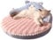 ALLSOPETS Cuccia per Gatti e Cani, Letto Rotondo Calda e Confortevole, Rimovibile e Lavabile, Divano da Interno per Dormire e Giocare, Rosa