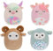 Squishville SQM0506-4er Pack Scheunen Squad, superweiche Mini-Squishmallows, 5cm Plüschfiguren