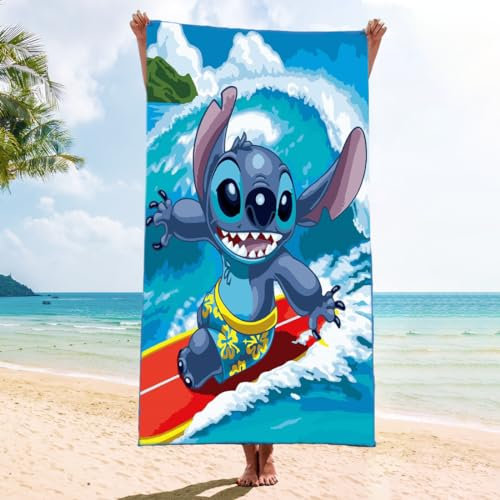 Menelos Strandtuch Kinder, Mikrofaser Strandhandtücher 75x150cm, Badetuch mit Cartoon-Muster, Handtücher Strand, Beach Towel, Handtücher Schnelltrocknend für Reisen, Camping, Strandpartys