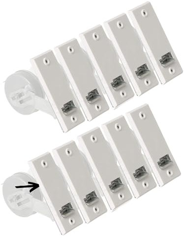 Rollwin 10x Blende für Rolladen Gurtwickler Unterputz 105mm Lochabstand - aus Deutschland - mit Gurtwickler Abdeckung Weiß - ohne Gurt - für 23mm Rolladengurt geeignet - Rollo Wickler mit Abdeckblende