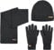 normani Elegantes Winterset aus Merinowolle bestehend aus Mütze, Schal und Handschuhe für Herren und Damen Farbe Anthrazit