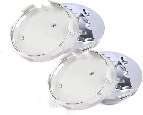 dzggs 4 pièces Auto Cache Moyeux pour Peugeot 40mm 50mm 55mm 60mm, ABS Aluminium Enjoliveur Centre Roue Couvercle de Moyeu Central de Jante avec Logo,60mm