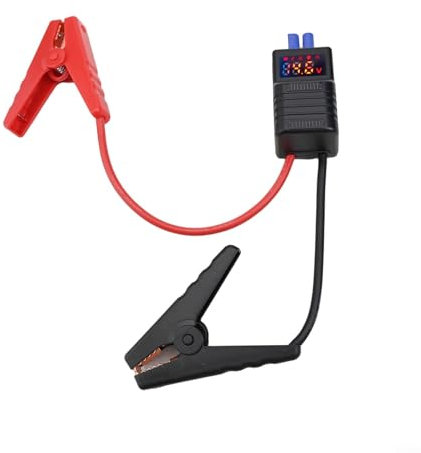 Feeshoppher Car Portable Battery Jum-per Starter Cables Emer-gency Replacement Booster Battery Clips Portable Jump Starter Cable Clips Cable Alli-gator Clamp for 12V Car Jump Starter(LED Sm-art clip)