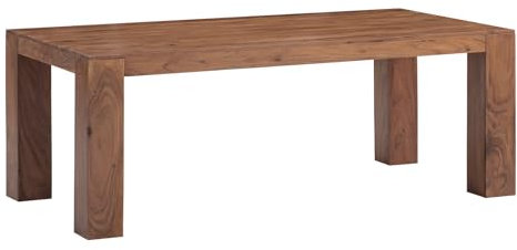Woodkings Esstisch Osbon | Schlichter Holztisch 200x100 cm | Küchentisch aus Akazie I Massive Esszimmer Möbel I Kubischer Tisch für Esszimmer und Küche