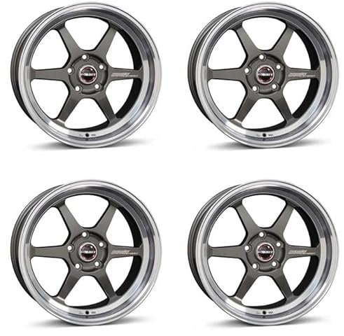 4x Borbet Felgen DB8GT 8.5x18 ET30 5x100 graphite rim polished kompatibel mit Skoda Octavia
