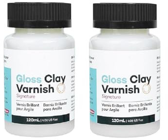 Lack Für Lufttrocknenden Ton Glänzend, 240 Ml Ton Versiegelung Wasserfest, Lufttrocknender Ton Farbe, Acryllack Transparent Hochglanz-Finish Für Ton, Keramik, Ölgemälde,