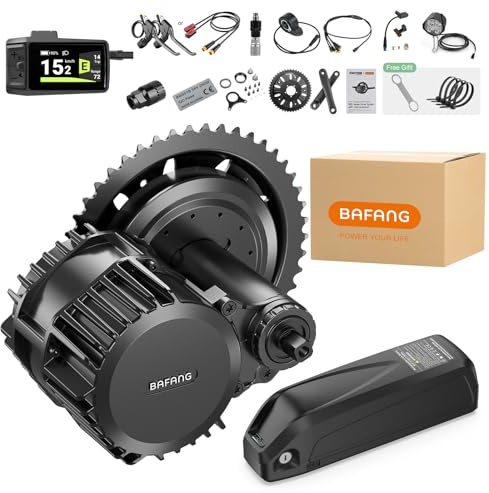 BAFANG HD 1000 W 48 V motore centrale con display DPC 080 e 48 V13 Ah batteria per bici elettrica BB68 – 73 mm MTB, BBS03 G320, kit di conversione per bici elettrica, protocolli CAN Mid-Drive
